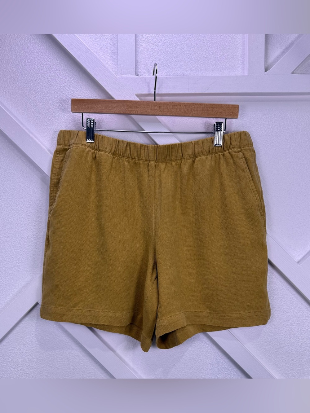 NWT Pure Jill J.Jill Tencel Lyocell Pull On Shorts Golden Brown Pockets Petite L